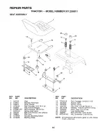 Preview for 44 page of Sears Craftsman 917.259011 Owner'S Manual