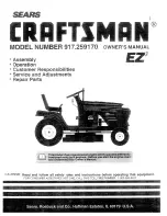 Sears CRAFTSMAN 917.259170 Owner'S Manual preview