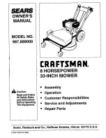 Sears Craftsman 987.889000 Owner'S Manual предпросмотр