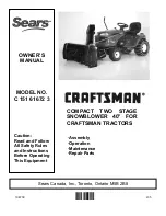 Preview for 1 page of Sears CRAFTSMAN C 151 61672 3 Owner'S Manual