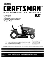 Sears Craftsman EZ3 917.271010 Owner'S Manual preview