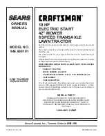 Предварительный просмотр 52 страницы Sears Craftsman EZ3 944.609191 Owner'S Manual