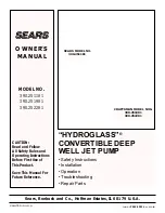 Preview for 1 page of Sears CRAFTSMAN HYDROGLASS 390.251981 Owner'S Manual