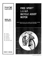 Sears Free Spirit 298.488531 Owner'S Manual preview