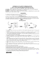 Preview for 4 page of Sears Free Spirit C 249 30060 0 Owner'S Manual