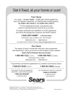 Preview for 36 page of Sears Galaxy 970-6011 Series Use & Care Manual