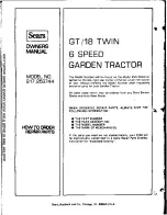 Preview for 36 page of Sears GT/18 Twin Owner'S Manual