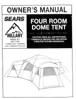 Preview for 1 page of Sears Hillary 308.711090 Owner'S Manual