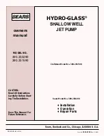 Sears HYDRO-GLASS 390.250290 Owner'S Manual preview