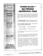 Preview for 14 page of Sears HYDRO-GLASS 390.262401 Owner'S Manual