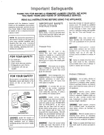 Preview for 2 page of Sears Kenmore 91601 Series Use And Care Manual