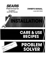 Preview for 1 page of Sears Kenmore Classic 98591 Owner'S Manual