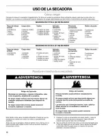 Предварительный просмотр 16 страницы Sears Kenmore electric laundry center User Instructions