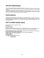 Preview for 21 page of Sears LXI series 580.55114490 Owner'S Manual