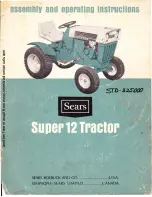 Sears Super 12 Assembly And Operating Instructions Manual preview