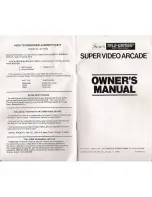 Предварительный просмотр 1 страницы Sears super video arcade Owner'S Manual