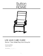 Предварительный просмотр 1 страницы Sears Sutton ROWE Riverton D71 M58919 Use And Care Manual