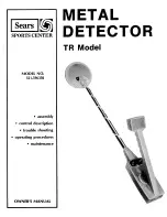 Предварительный просмотр 1 страницы Sears TR 321.596350 Owner'S Manual