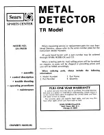 Предварительный просмотр 11 страницы Sears TR 321.596350 Owner'S Manual