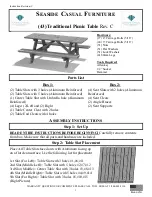 Preview for 1 page of SEASIDE CASUAL FURNITURE Traditional Picnic Table 043 Assembly Instructions