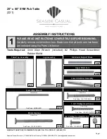 Предварительный просмотр 1 страницы Seaside Casual 221 Assembly Instructions