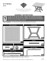 Preview for 1 page of Seaside Casual 44 SYM Table Assembly Instructions