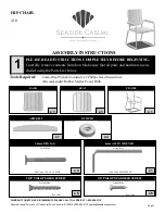 Seaside Casual HIP 410 Assembly Instructions preview