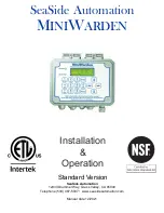 Предварительный просмотр 1 страницы Seaside MINI WARDEN Installation & Operation Manual