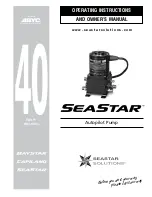 Seastar Solutions Autopilot Pump Operating Instructions Manual предпросмотр