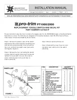 Seastar Solutions pro-trim PT1000 Installation Manual preview