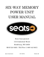 Seats 712294 User Manual preview