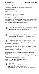 Предварительный просмотр 13 страницы SEAWARD Electronic Primetest 300 Operating Instructions Manual