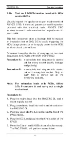 Preview for 22 page of Seaward 403A912 Operating Instructions Manual