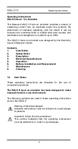 Preview for 4 page of Seaward HALO II Operating Instructions Manual