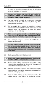 Preview for 8 page of Seaward HALO II Operating Instructions Manual