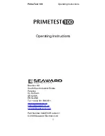 Preview for 1 page of Seaward PrimeTest 100 Operating Instructions Manual