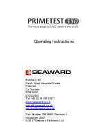 Preview for 1 page of Seaward PrimeTest 350 Operating Instructions Manual