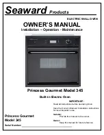 Seaward Princess Gourmet 345 Owner'S Manual предпросмотр