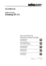 Предварительный просмотр 1 страницы SEBA KMT Sebalog GT-3-1 User Manual