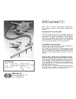 Предварительный просмотр 4 страницы Sebo air belt C3.1 Owner'S Manual