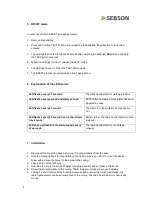 Preview for 8 page of SEBSON GS412 Operating Instructions Manual