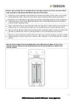 Предварительный просмотр 9 страницы SEBSON WS A User Manual