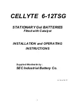 Preview for 1 page of SEC CELLYTE 12TSG Istallation And Operating Instructions