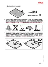 Предварительный просмотр 1 страницы Seca Robusta 813 bt Instructions For Use Manual