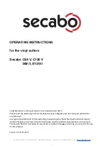 Secabo C120 V Operating Instructions Manual preview
