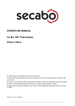 Secabo TB7 Operating Manual предпросмотр