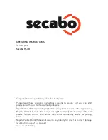 Предварительный просмотр 1 страницы Secabo TS-38 Operating Instructions Manual