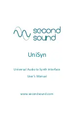 Предварительный просмотр 1 страницы second sound UniSyn User Manual