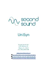 Предварительный просмотр 12 страницы second sound UniSyn User Manual