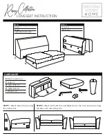 Предварительный просмотр 1 страницы Second Story Home Remy Loveseat Instructions